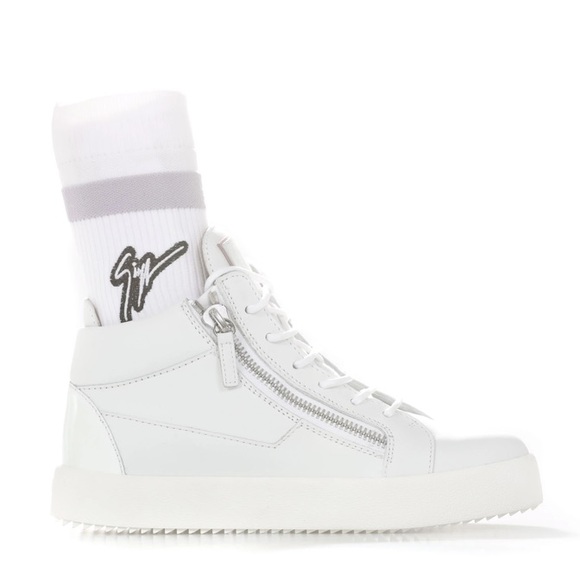 giuseppe zanotti BNIB luxury hi-top sneakers/socks - Picture 4 of 15